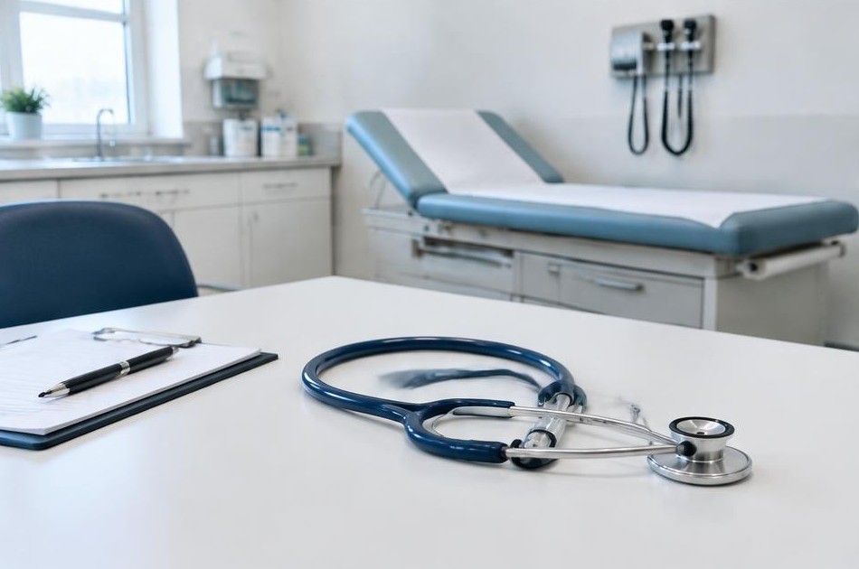 Imagem ilustrativa: Consultório com equipamentos de saúde