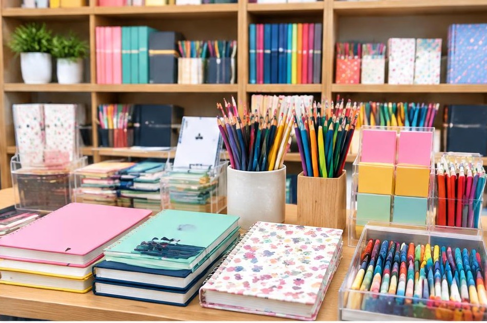 Imagem ilustrativa: Cadernos e materiais de papelaria