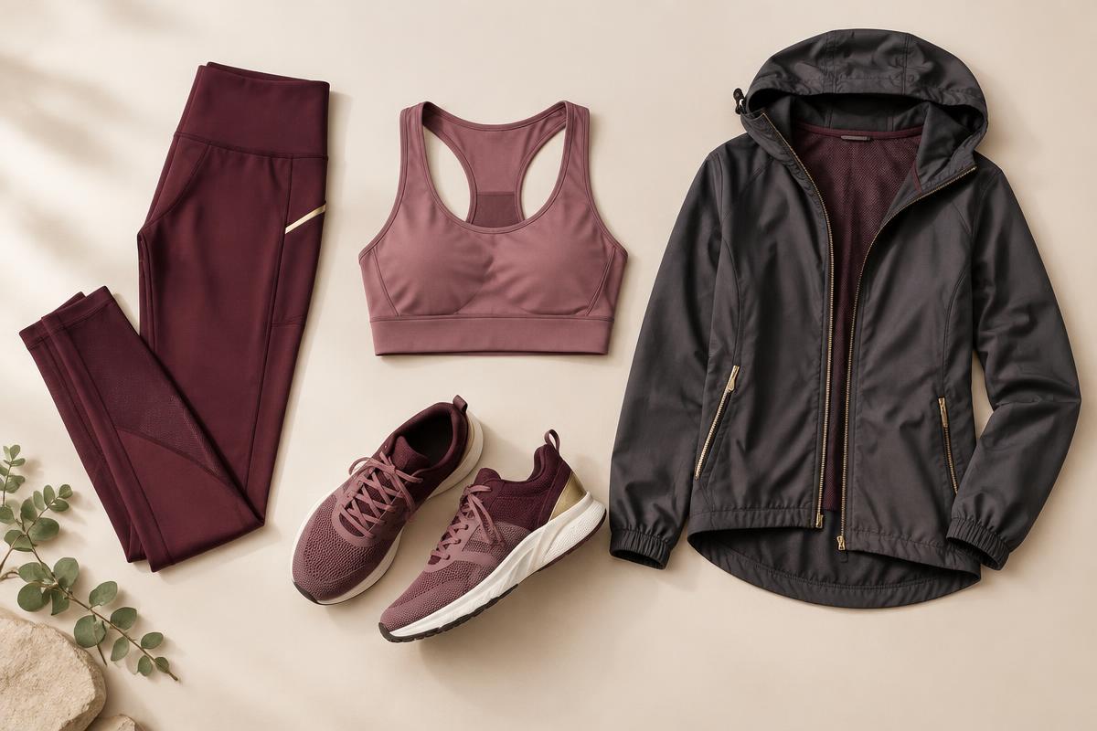 Imagem ilustrativa de peças de moda fitness